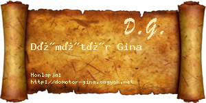 Dömötör Gina névjegykártya